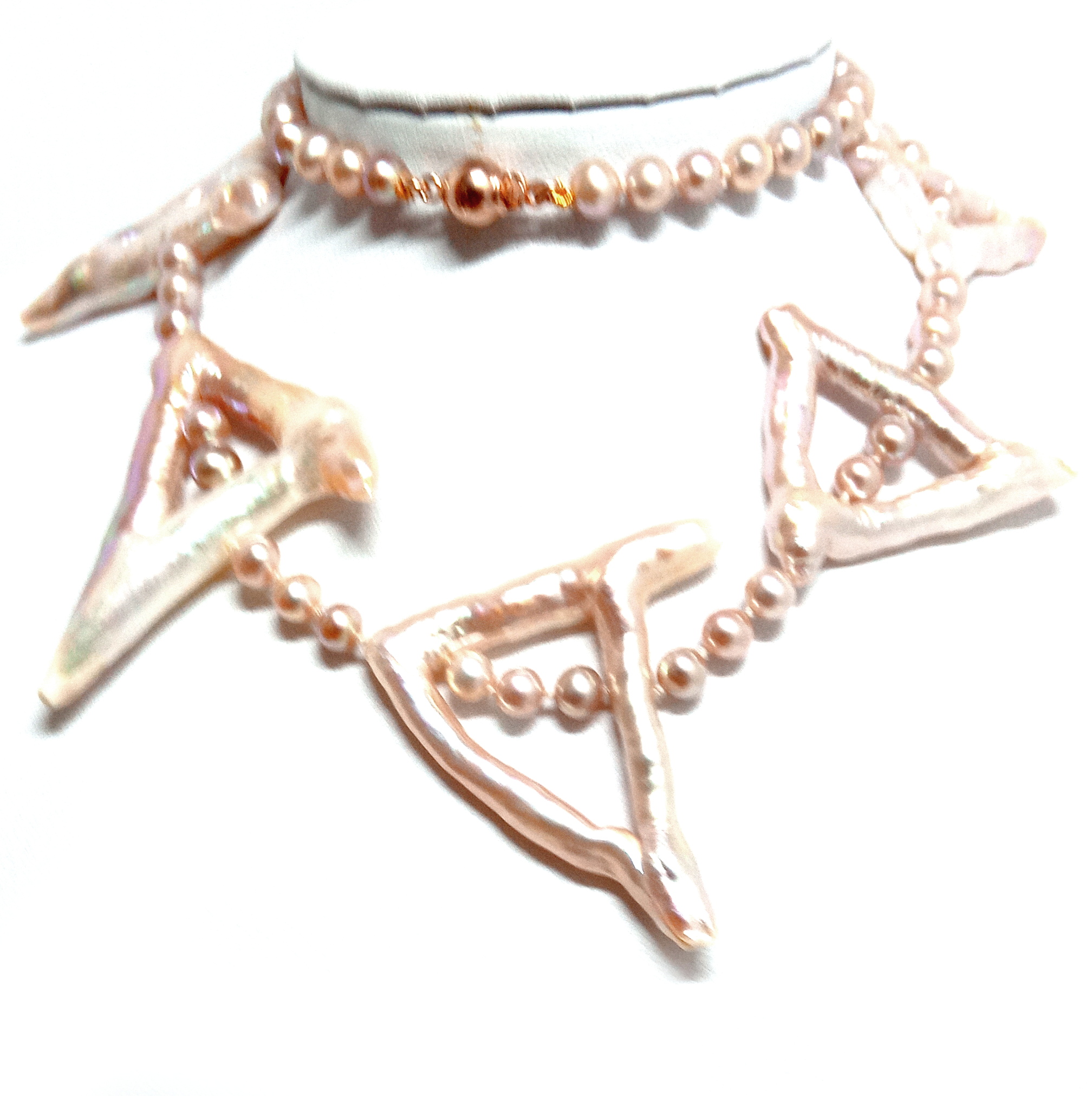Peach Triangles Necklace
